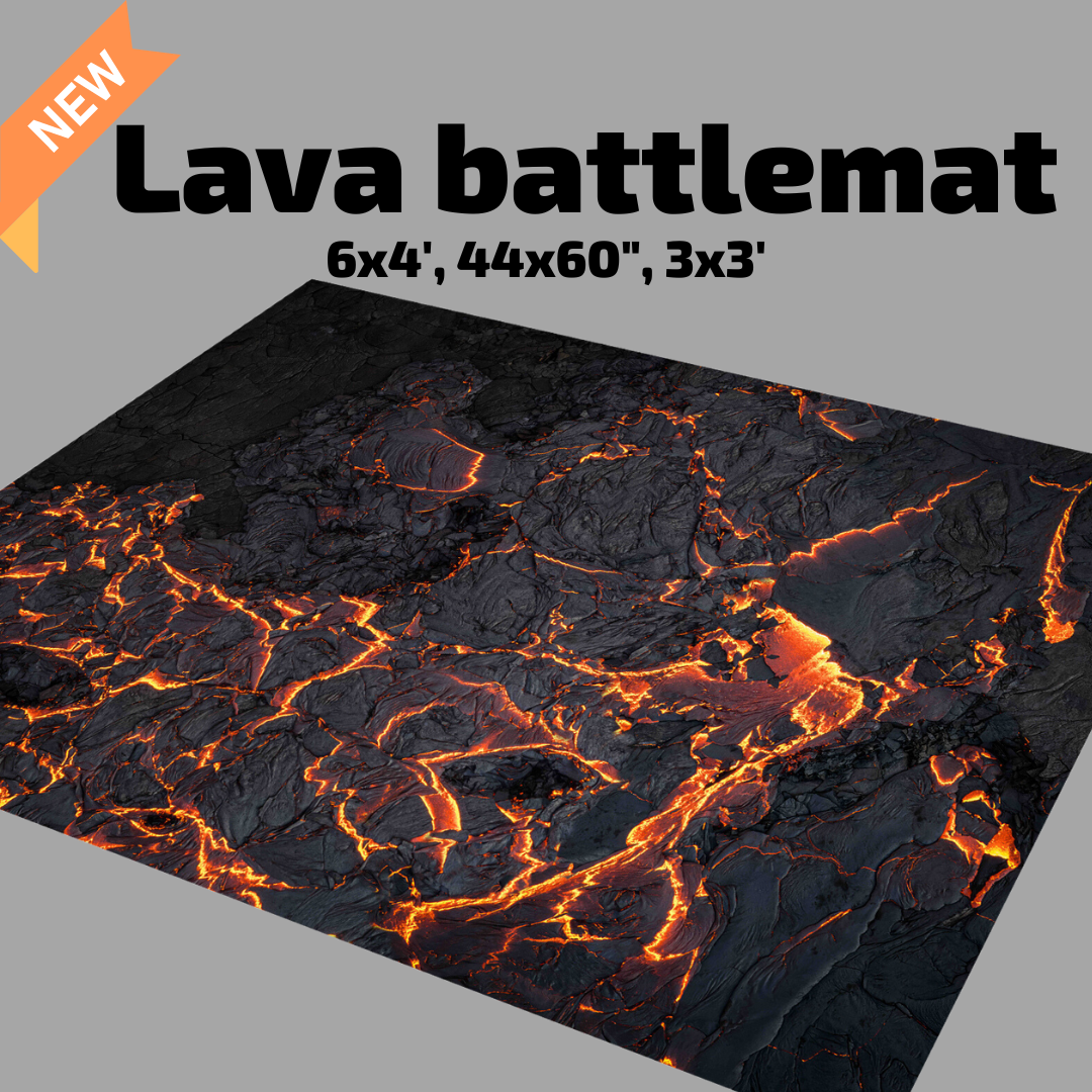 3' x 3' Lava Battlemat - Wargames Warehouse