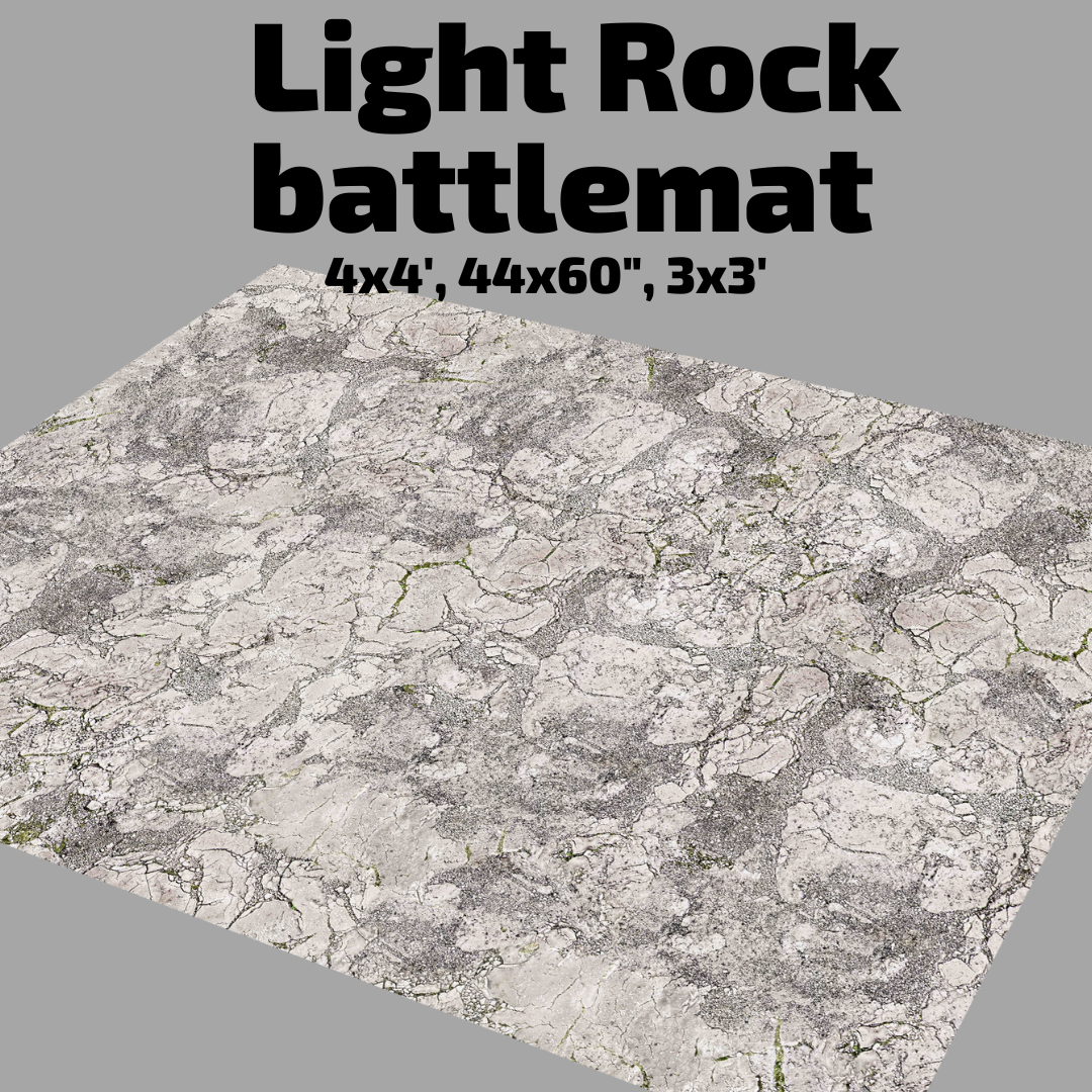 44" x 60" Light Rock Battlemat - Wargames Warehouse