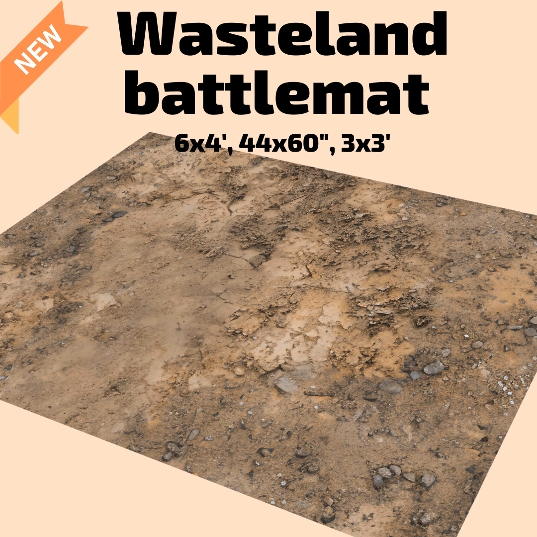 44" x 60" Wasteland Battlemat - Wargames Warehouse