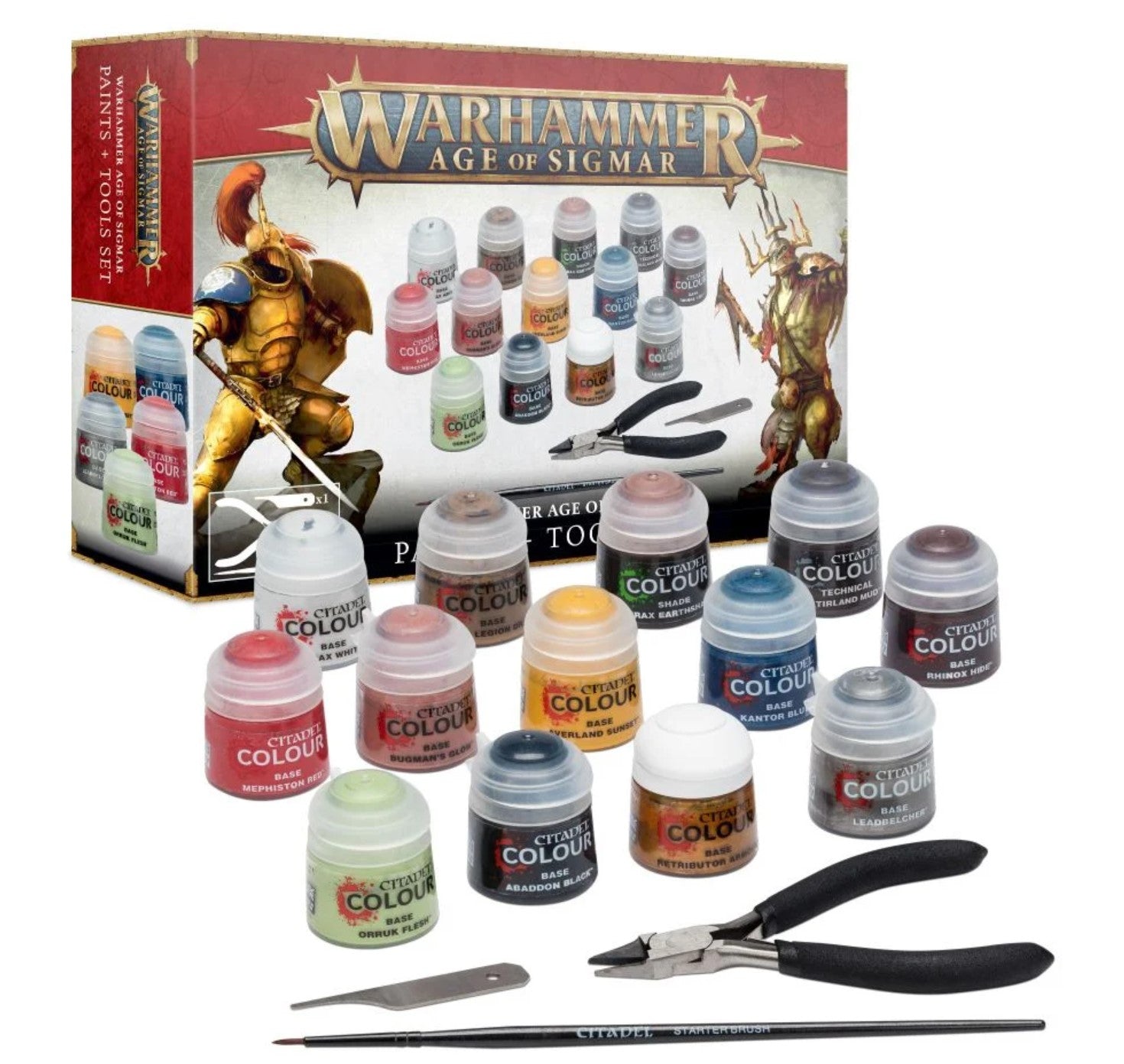 Warhammer Age Of Sigmar: Paint + Tools Set - Wargames Warehouse